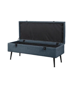 PANCHINA CONTENITORE BELLAHOME "LISA" IN TESSUTO GRIGIO ANTRACITE, 102X44X40 CM